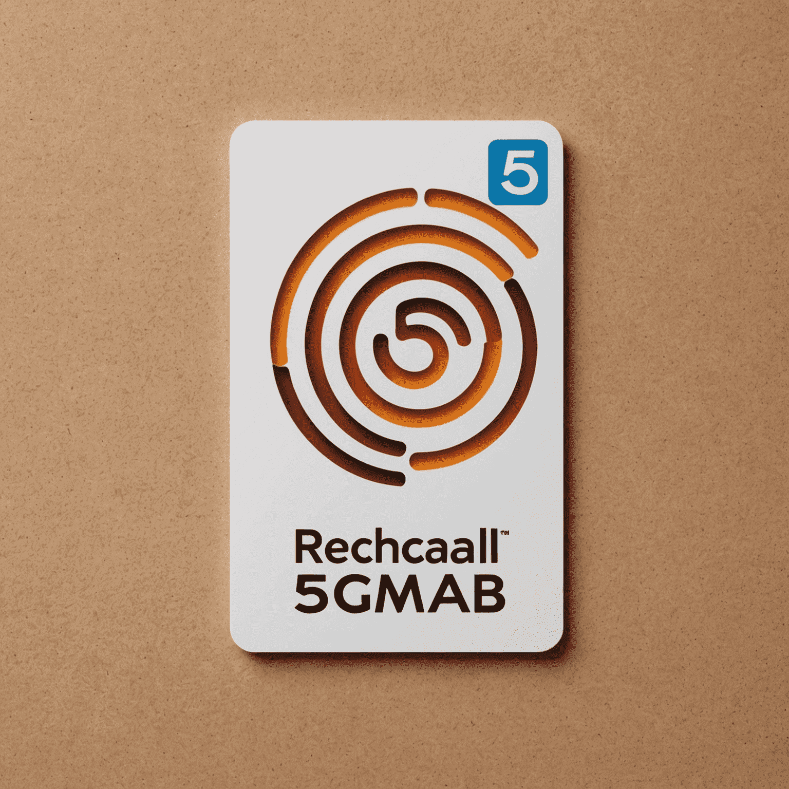 شعار rechacali_com يظهر رمزًا مجردًا لشريحة SIM مع خطوط اتصال 5G